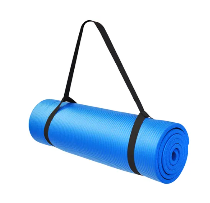 Tapis NBR Northern Lights Yoga Pilates, 173 x 61 x 1,0 cm - Bleu - Fitness Dépôt +