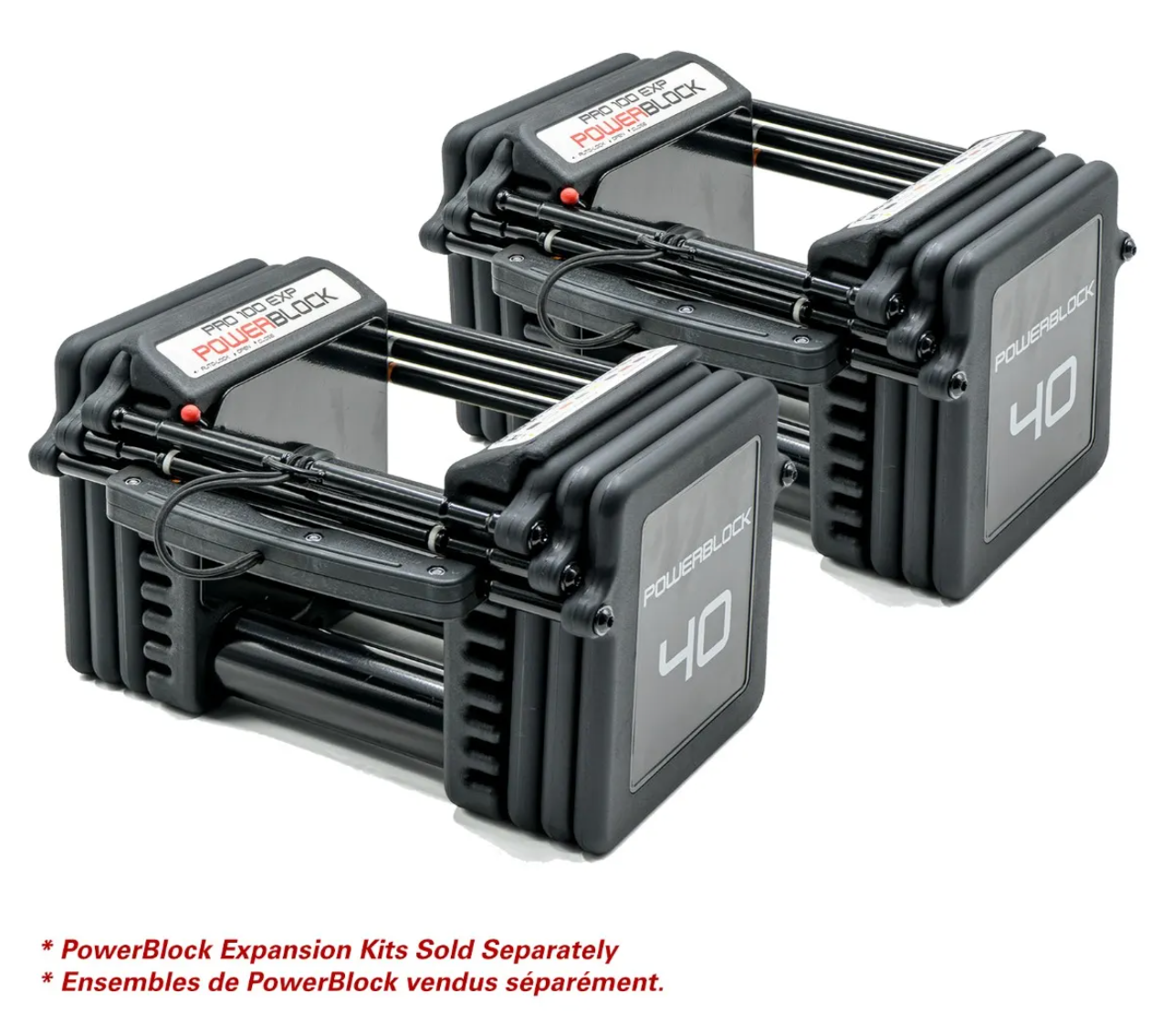 Kit de base PowerBlock Pro 100 Exp Stage 1, 5 à 40 lb - Fitness Dépôt +