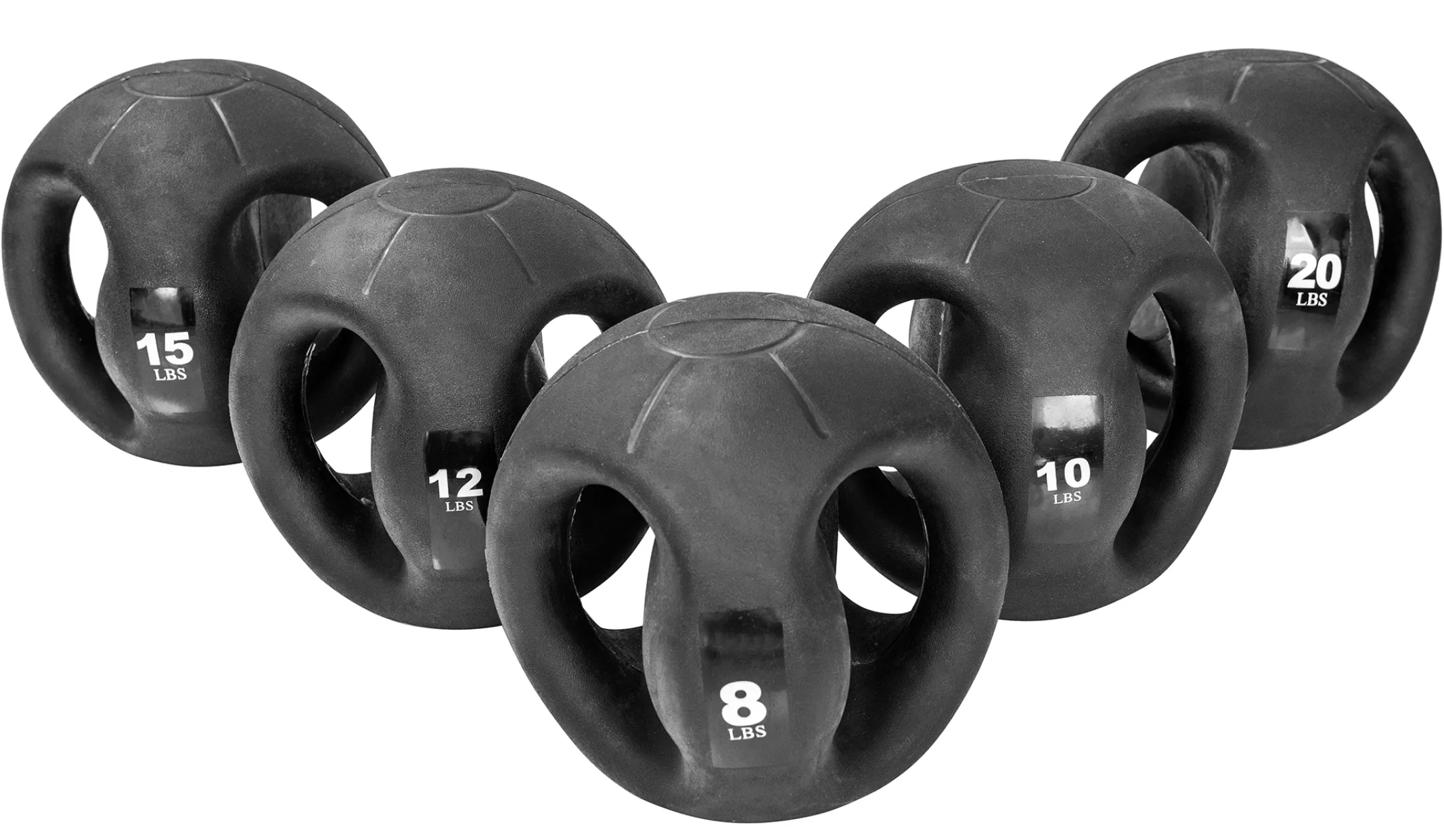 Northern Lights Boule médicinale Northern Lights en PVC avec poignées, 8 lb - Fitness Dépôt +