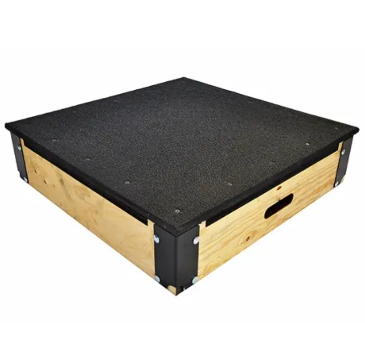 Northern Lights Plyo Box Dessus en bois/caoutchouc, 24" x 24" x 6" de haut - Fitness Dépôt +