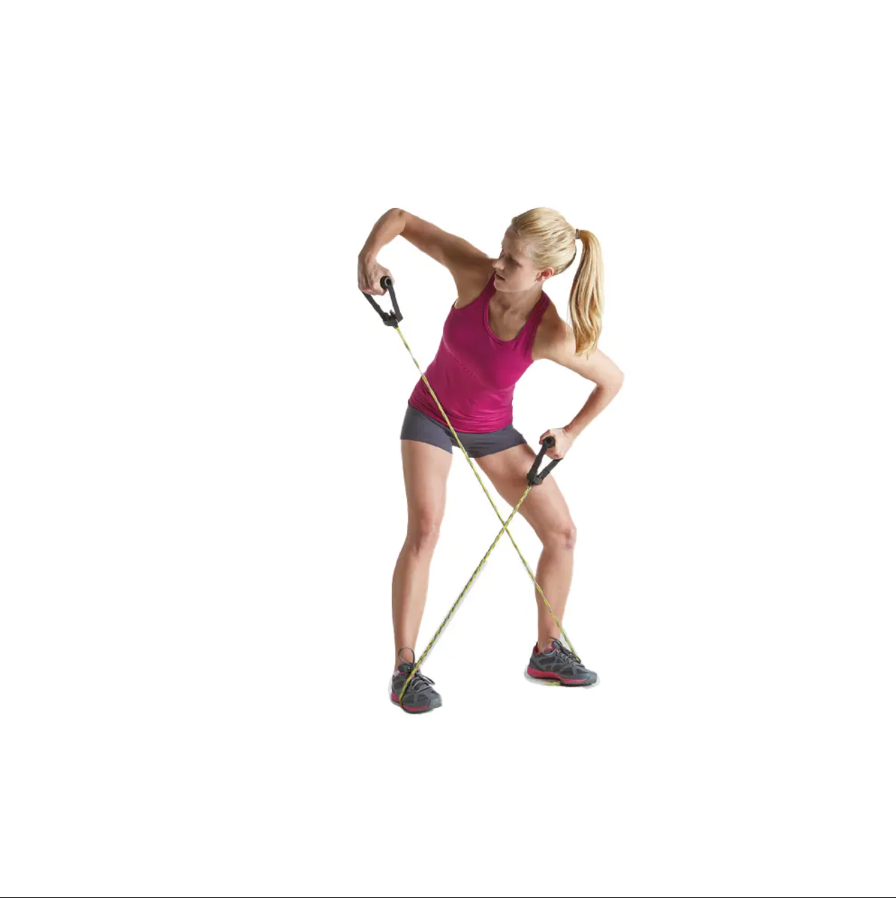 Bande de résistance tressée SPRI, légère, verte - Fitness Dépôt +