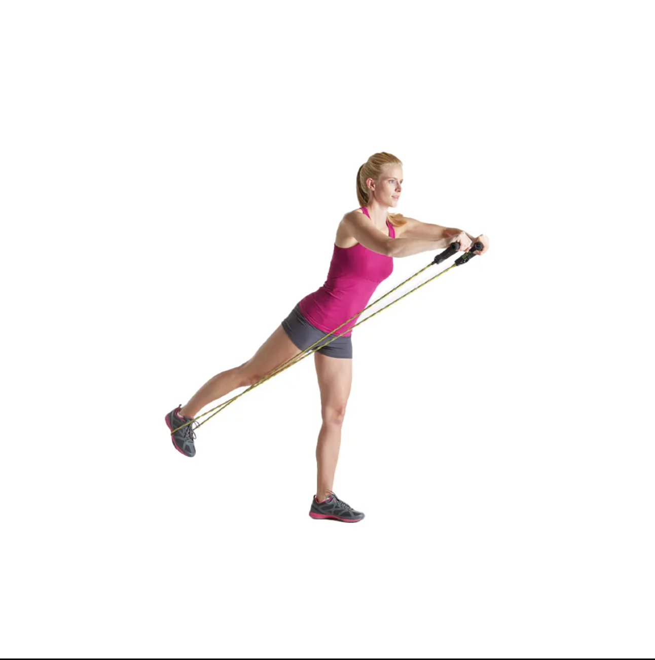 Bande de résistance tressée SPRI, moyenne, rouge - Fitness Dépôt +