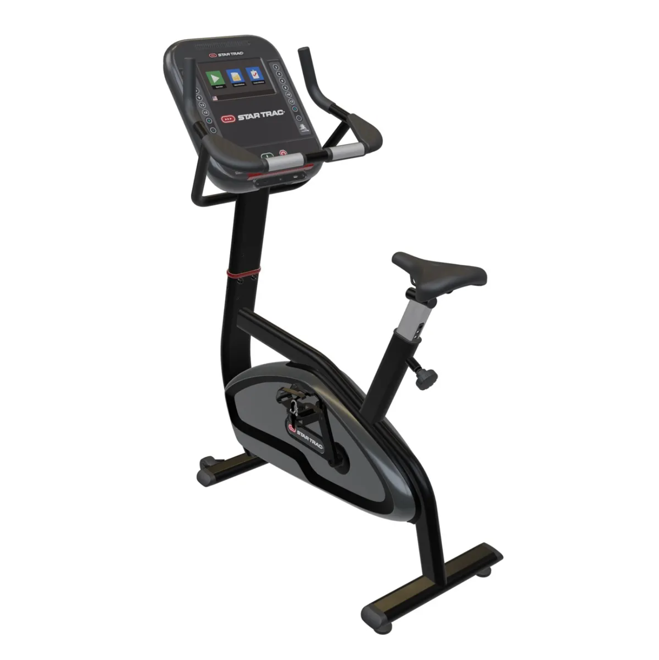 Vélo vertical Star Trac, série 4, avec écran tactile de 10 pouces - Fitness Dépôt +