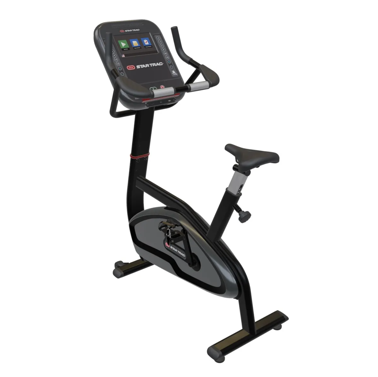 Vélo vertical Star Trac, série 4, avec écran tactile de 10 pouces - Fitness Dépôt +