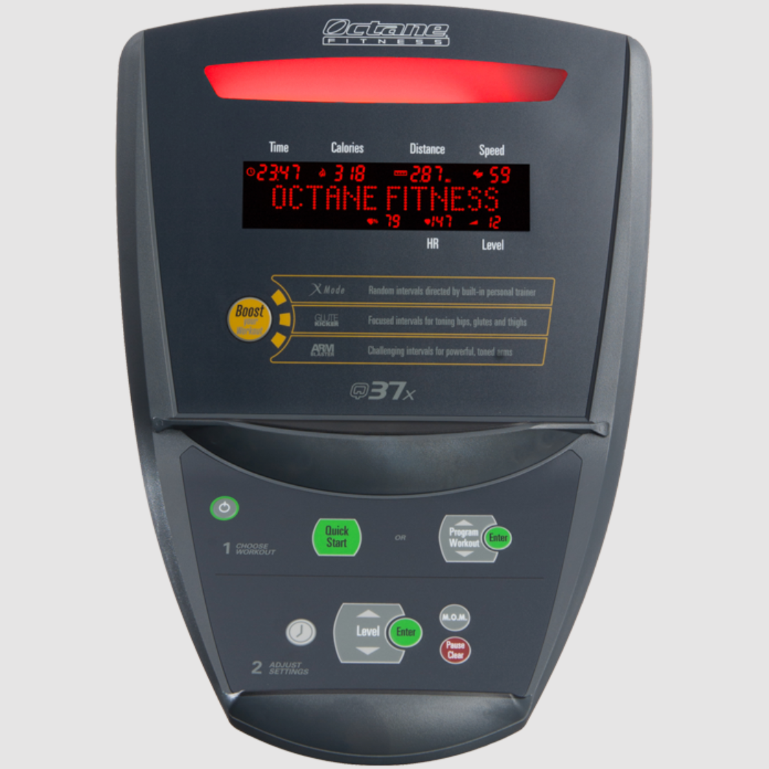 Vélo elliptique Octane Q37 avec console standard - Fitness Dépôt +