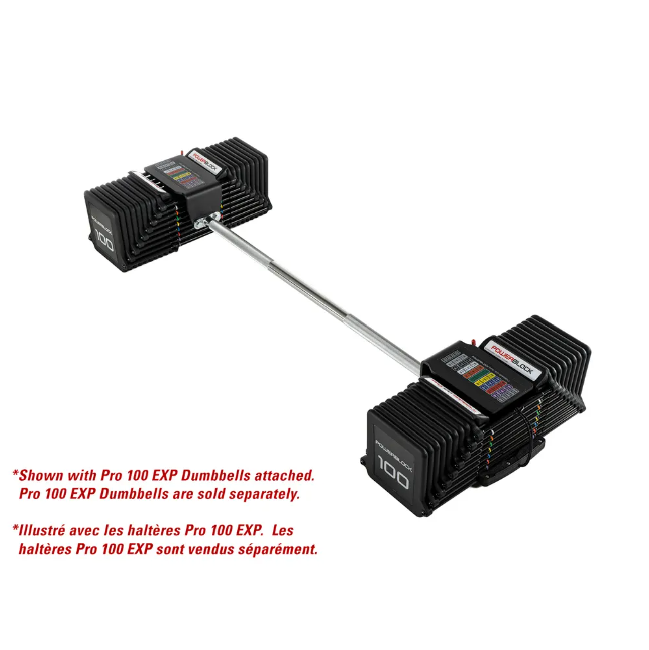 Barre droite PowerBlock, Pro 100 en uréthane - Fitness Dépôt +