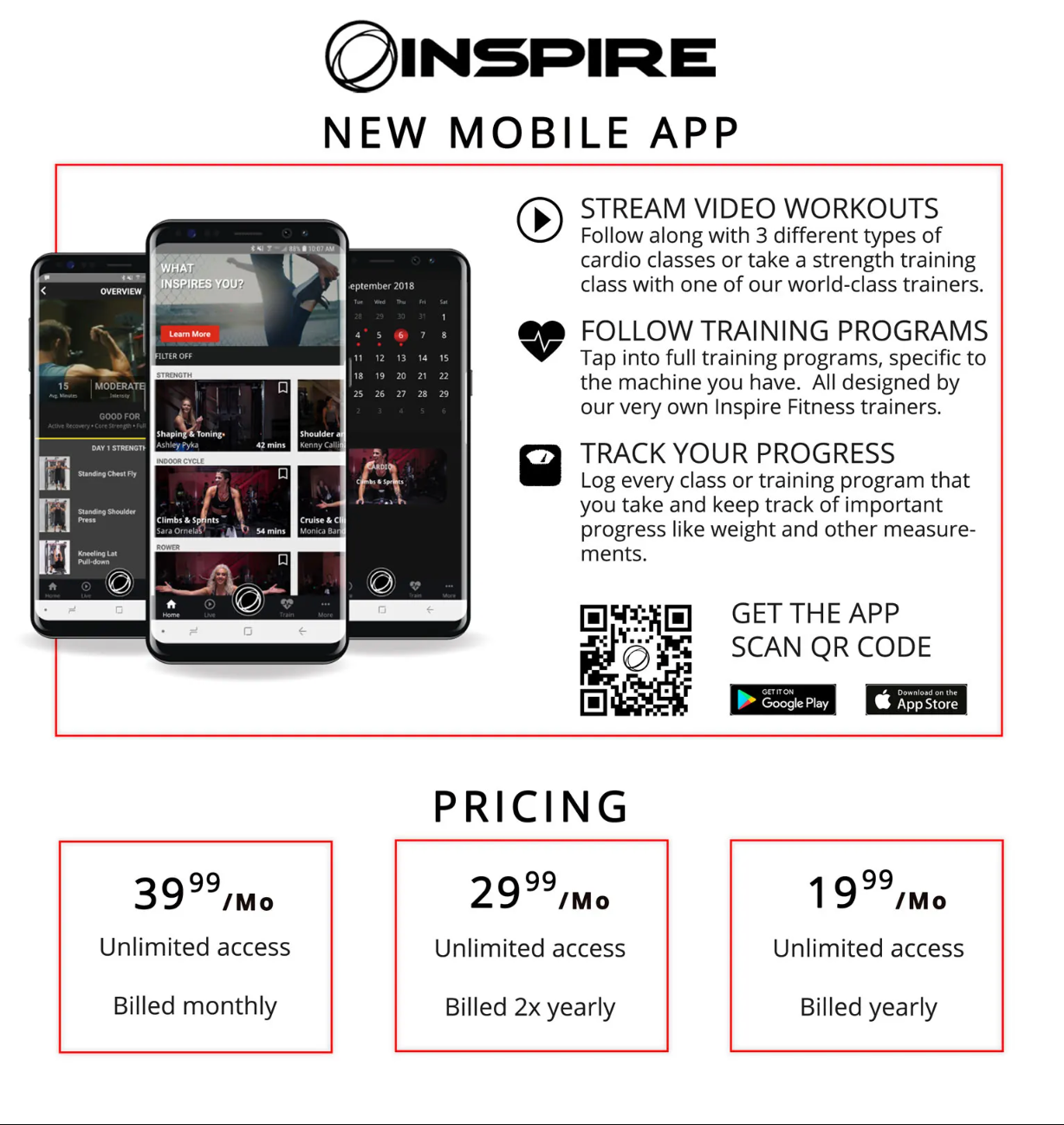 Inspire Fitness M1 Gym, 150 lb, avec coussinets, sans capot - Fitness Dépôt +