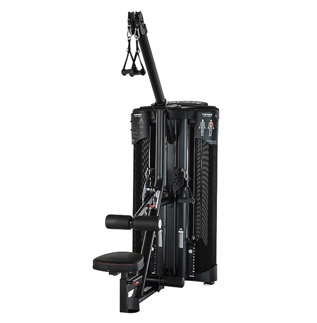 Inspire Fitness Commercial Dual Lat, Row, avec UpRight, 2x100 - Fitness Dépôt +