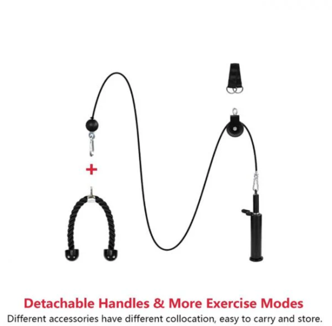 Système de poulies portatives Ironax Lat et Lift - Fitness Dépôt +