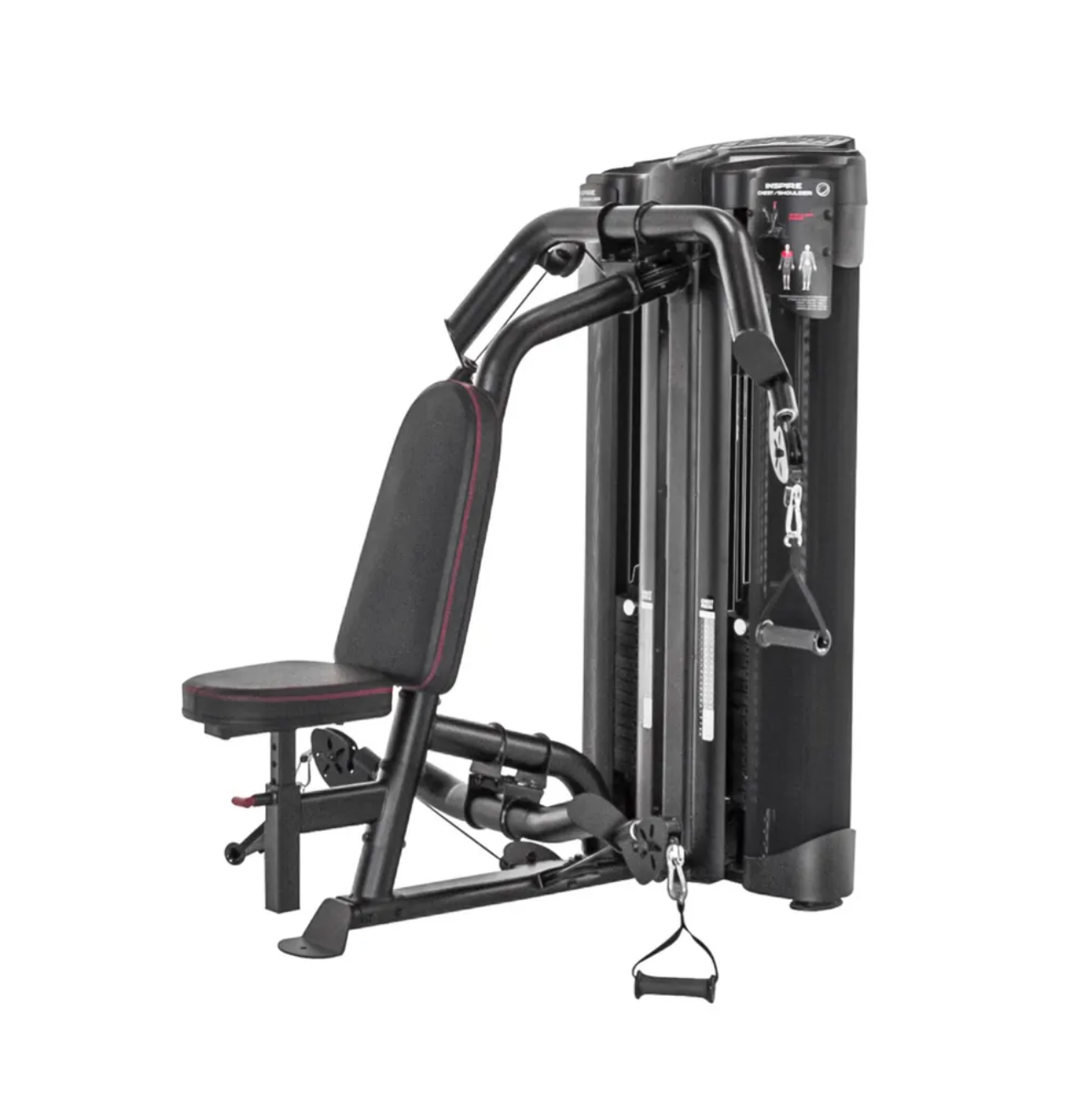 Machine commerciale de presse double pour la poitrine et les épaules Inspire Fitness, 2 x 150 - Fitness Dépôt +