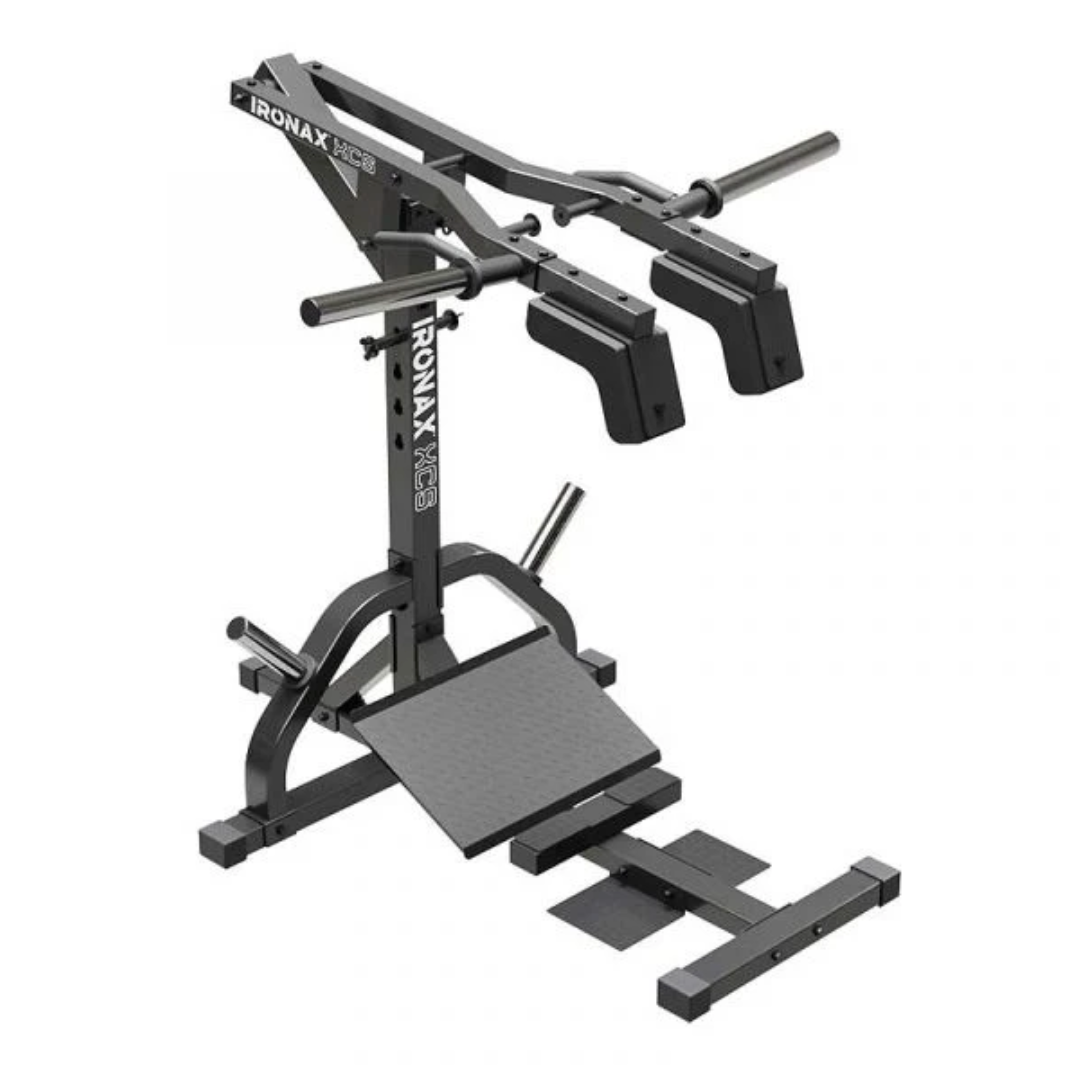 Station de squat et de mollets à effet de levier IRONAX XCS - Fitness Dépôt +