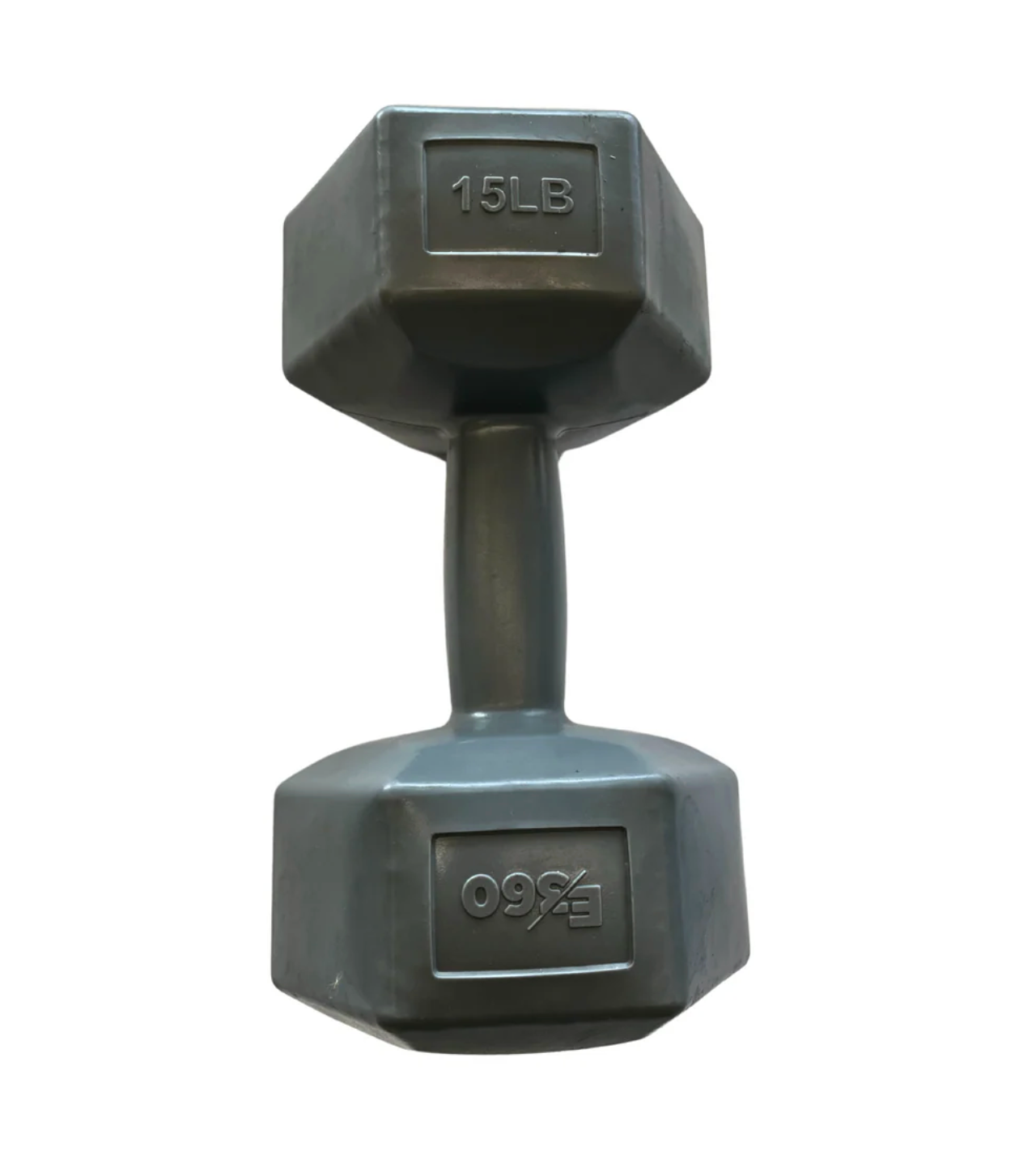 Haltère hexagonale revêtue de PVC, 6,8 kg (15 lb) - Fitness Dépôt +