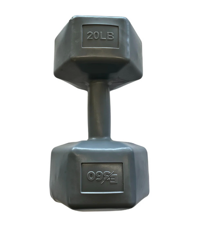 Haltère hexagonale de 9 kg (20 lb) revêtue de PVC - Fitness Dépôt +