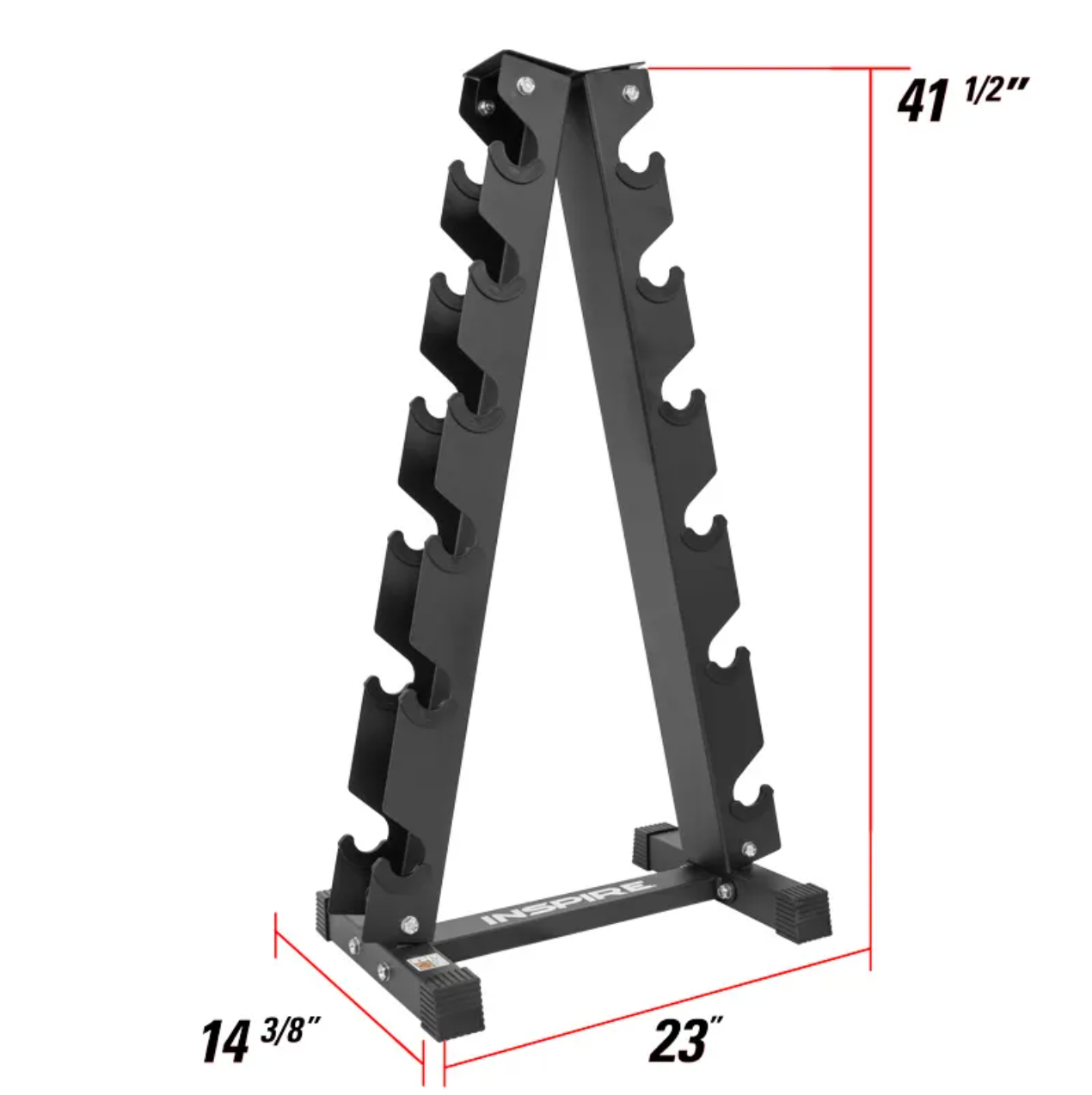 Support d'haltères vertical Inspire Fitness, 6 paires - Fitness Dépôt +