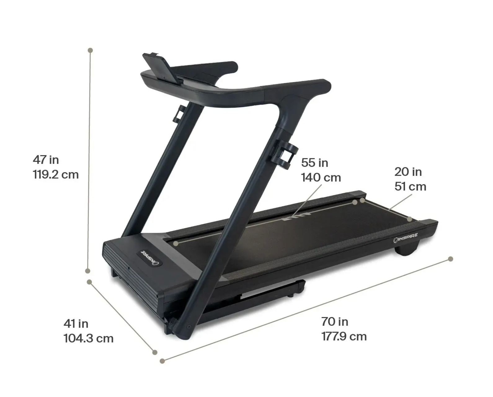 Tapis de course Inspire Fitness T3 - Fitness Dépôt +