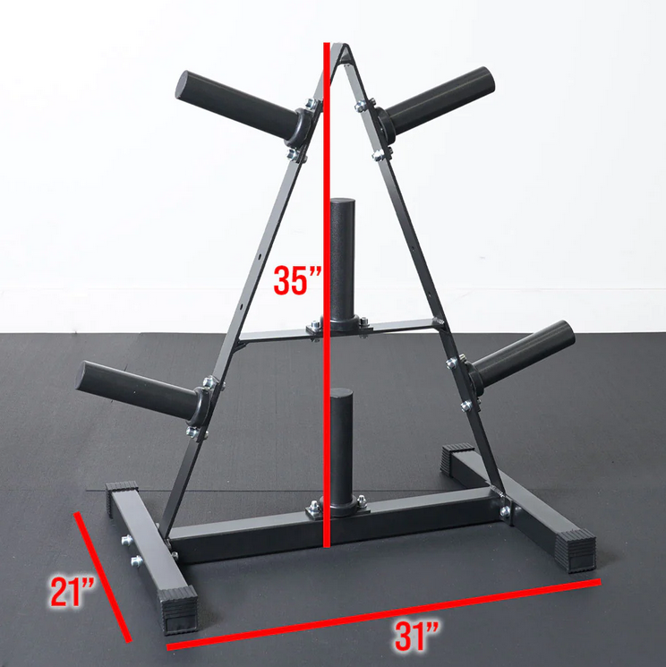 Rack a bumper plate et poids olympique Ironax - Fitness Dépôt +