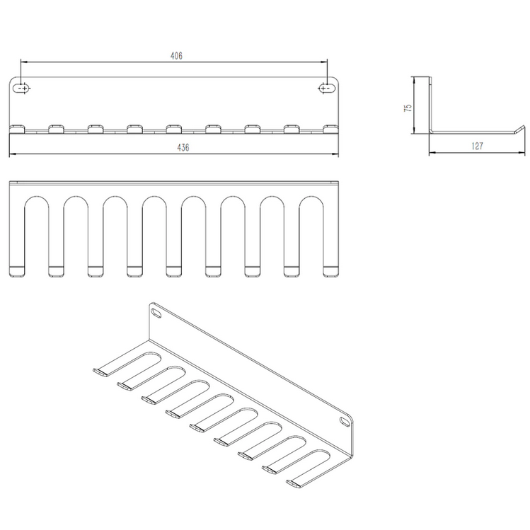 SUPPORT DE RANGEMENT MULTI-USAGES MURAL XM - Fitness Dépôt +