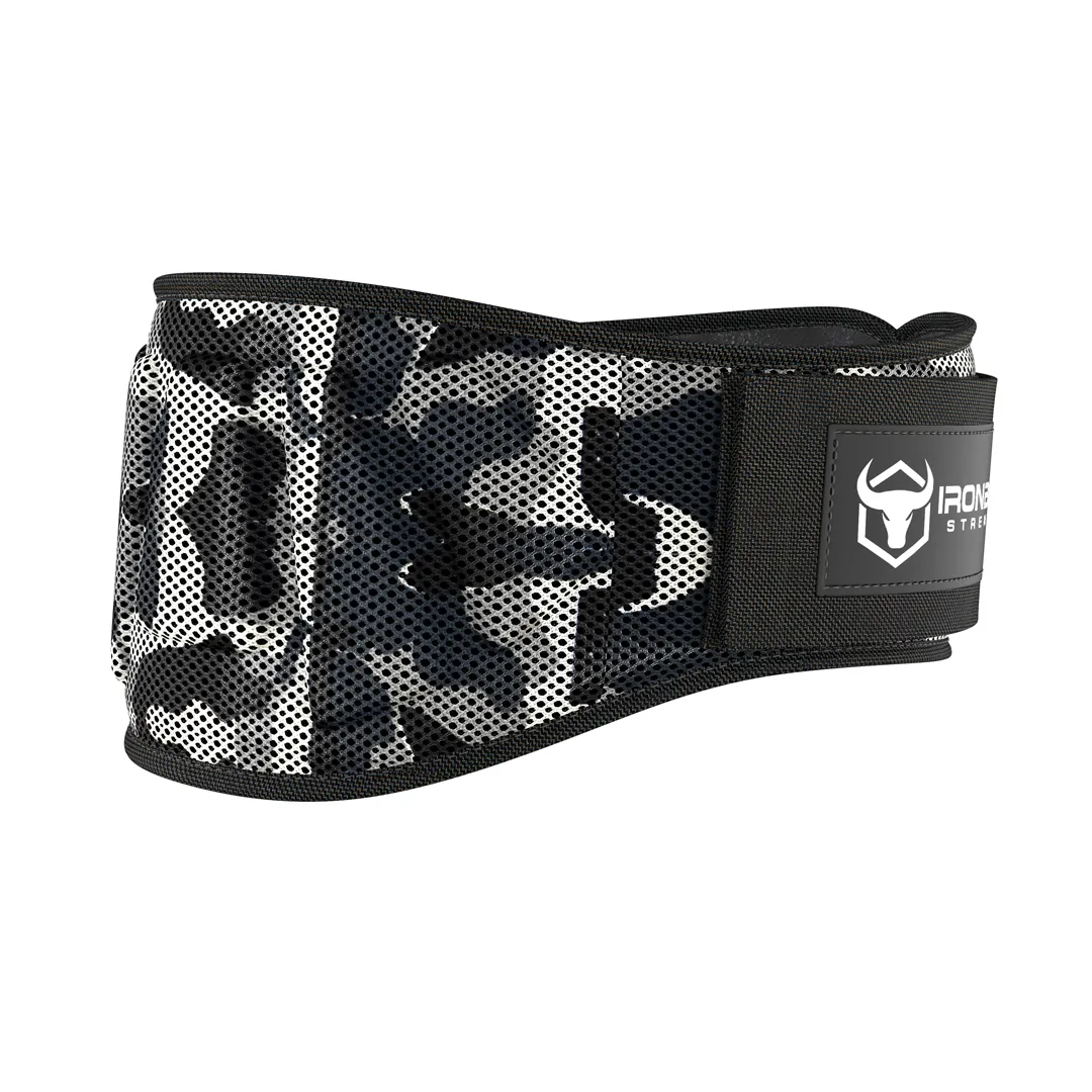 6" Reinforced Nylon Lifting Belt - Camo Gray / M - Fitness Dépôt +