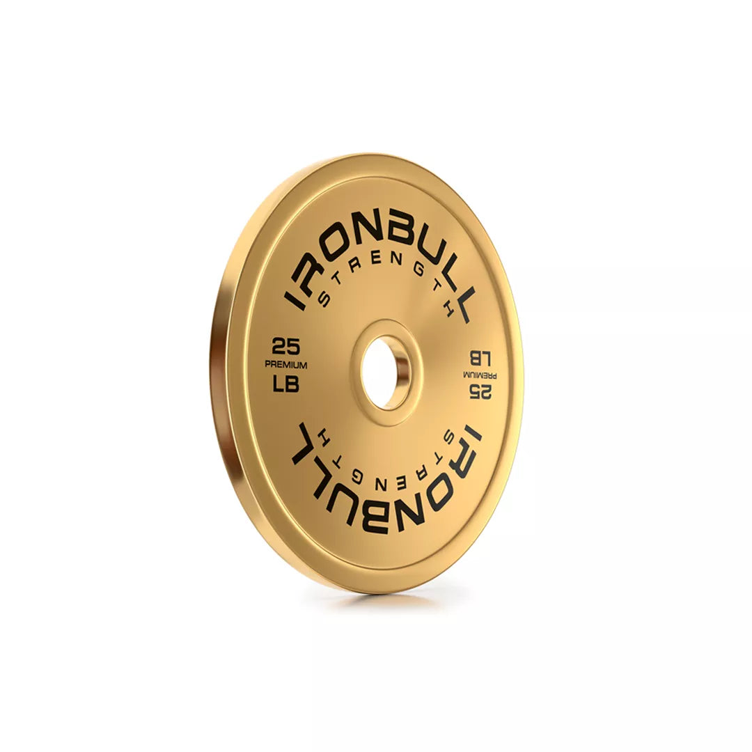 Premium Gold Weight Plates & Sets (LB) - 25LB Pair - Fitness Dépôt +