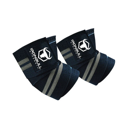 Classic Elbow Wraps - Black/Gray - Fitness Dépôt +