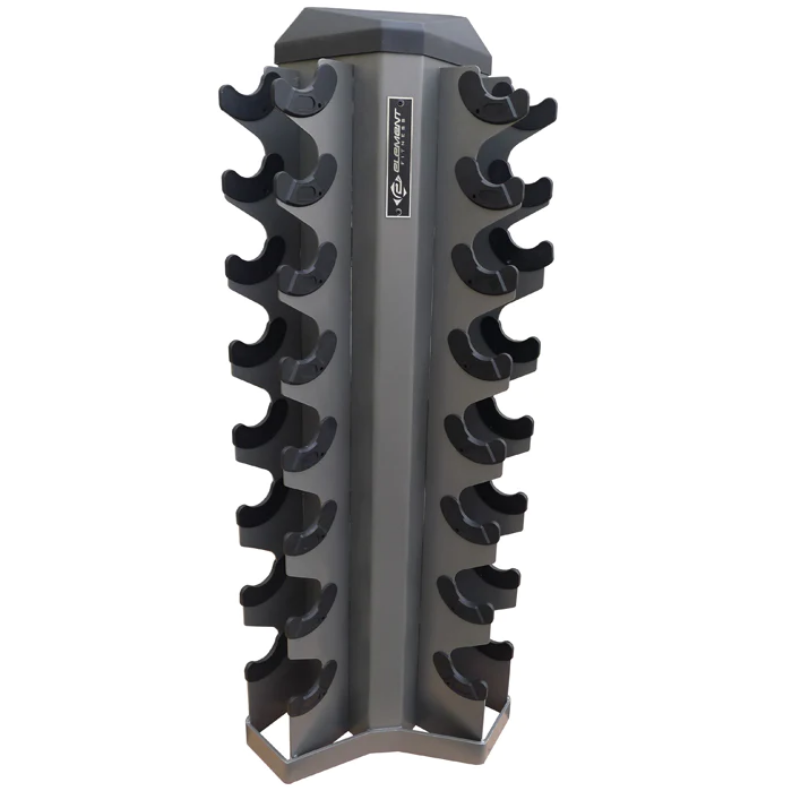 Support d'haltères vertical Element Fitness - 8 paires E-500-826VDR - Fitness Dépôt +