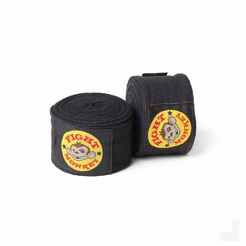 Bandages pour les mains Fight Monkey 180" - Noir - Fitness Dépôt +
