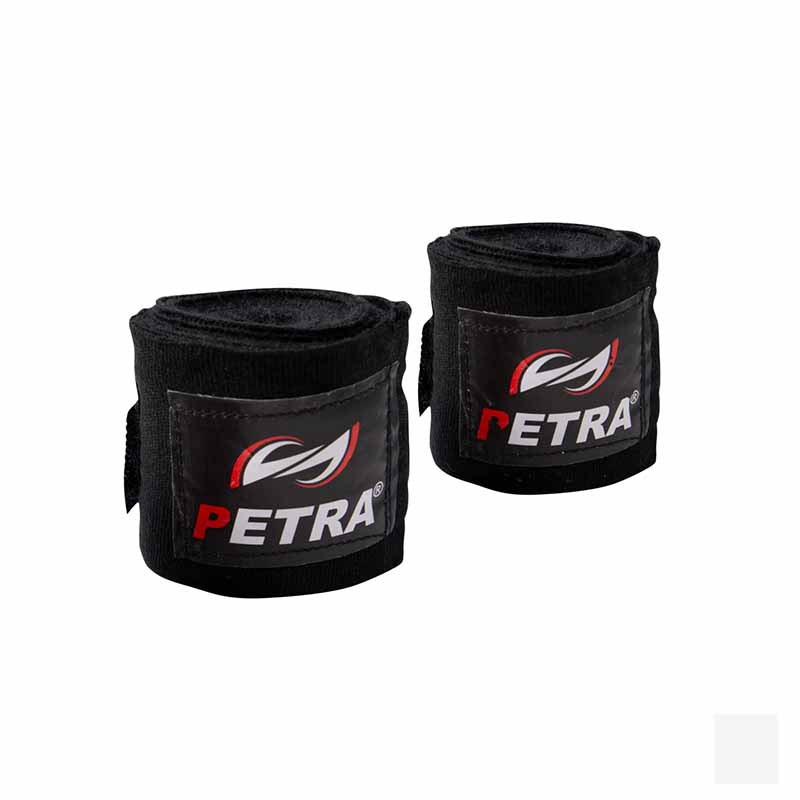 Bandages pour les mains Petra, coton/poly, noir #1464 - Fitness Dépôt +