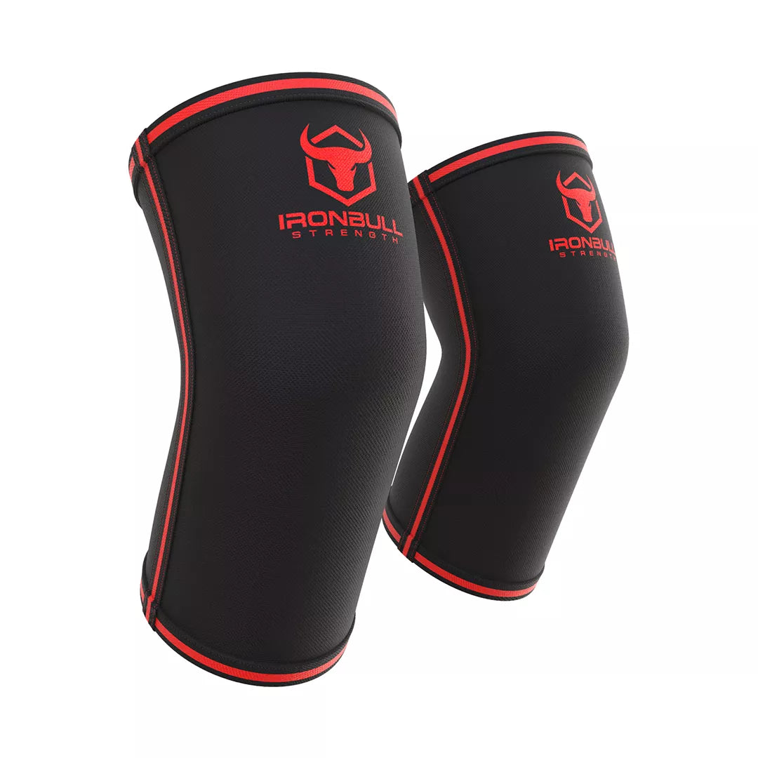 5mm Elbow Sleeves - Black/Red / M - Fitness Dépôt +