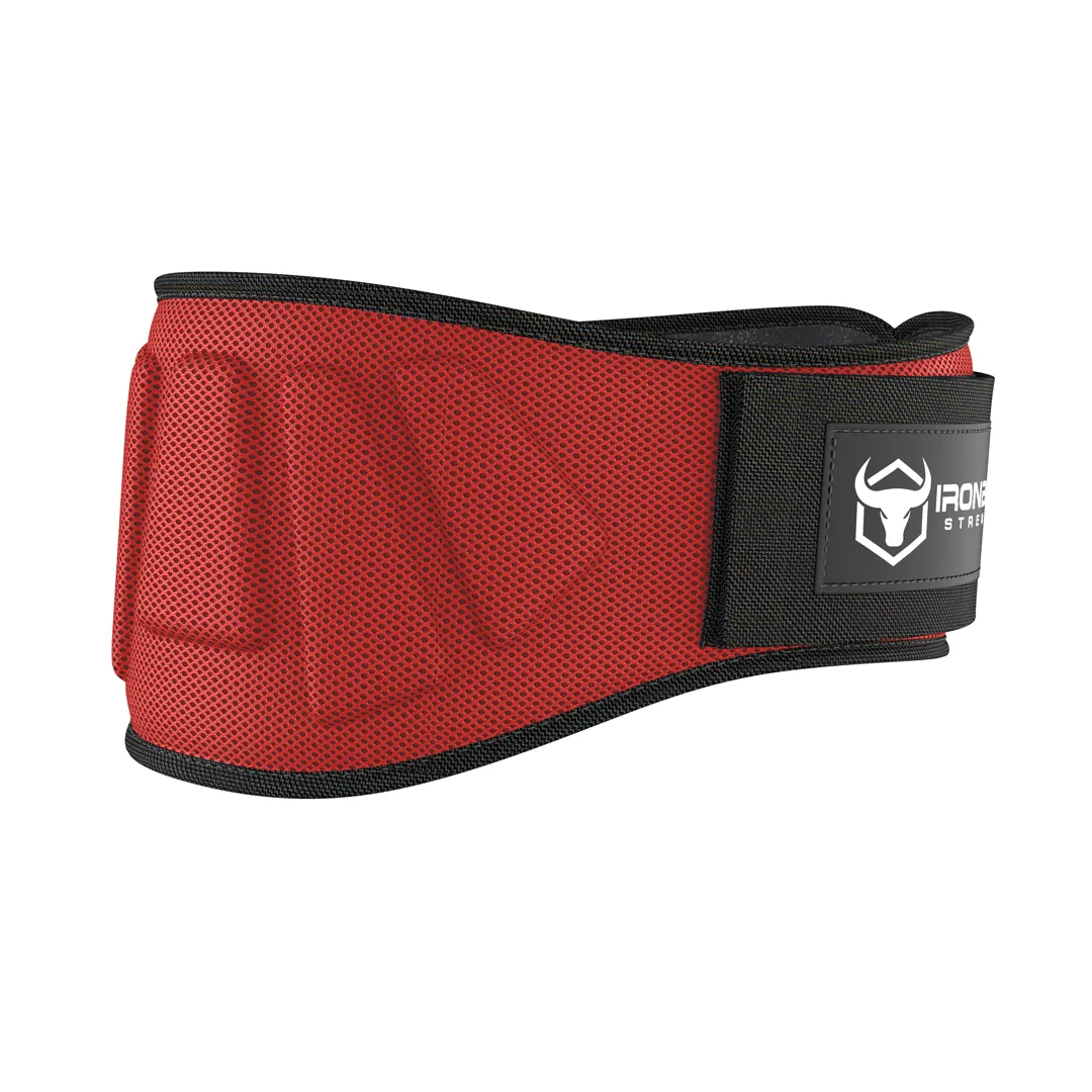 6" Reinforced Nylon Lifting Belt - Red / L - Fitness Dépôt +