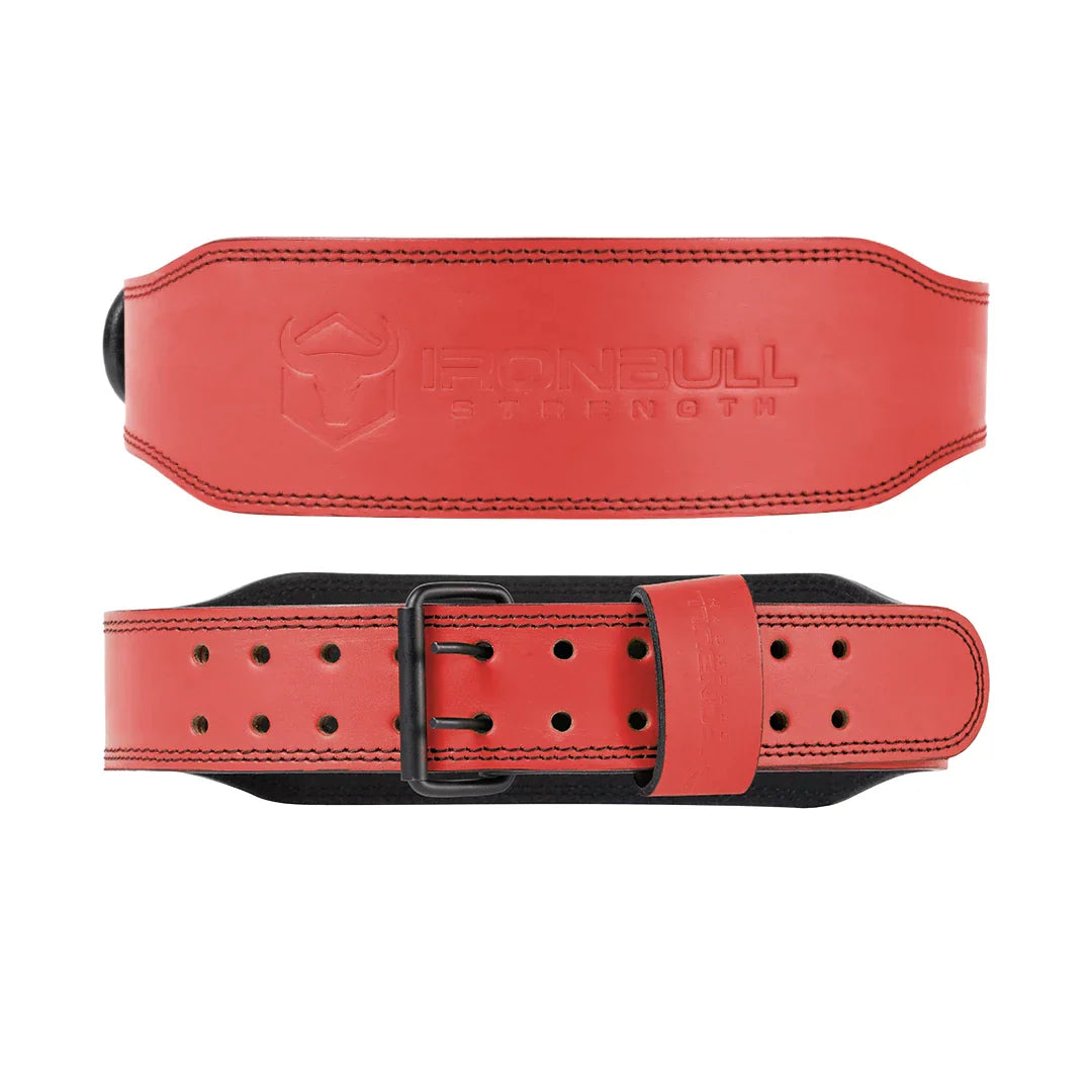 Unleash 7mm Leather Lifting Belt - Red / Large - Fitness Dépôt +