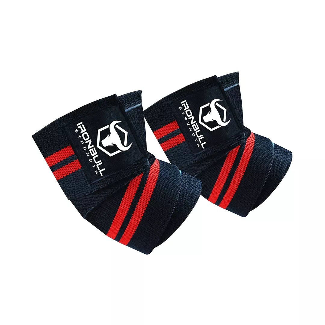 Classic Elbow Wraps - Black/Red - Fitness Dépôt +