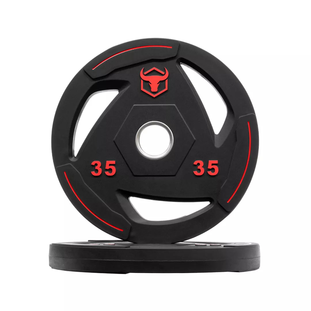 Rubber Coated Weight Plates & Sets (LB) - 35LB Pair - Fitness Dépôt +