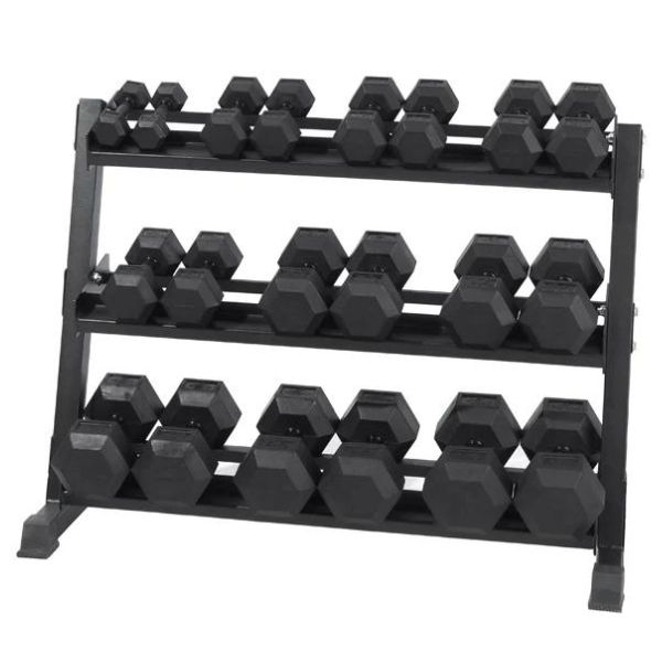 XM FITNESS 3-Tier Dumbbell Storage Rack - Fitness Dépôt +