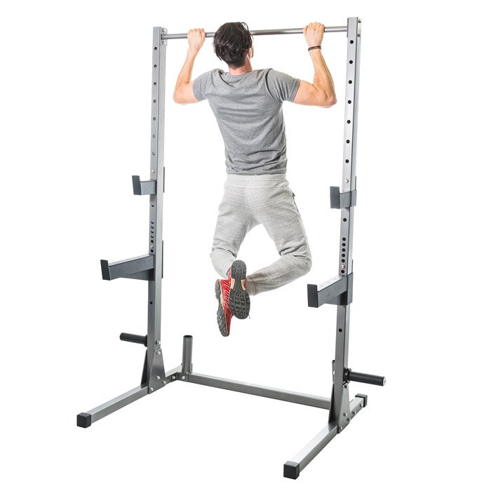 TP Support à Squat avec barre de traction et bras de sécurité 2.0 - Fitness Dépôt +